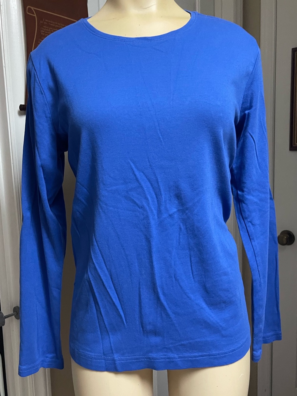 croft & barrow Women's Long Sleeve Crewneck Top - Blue